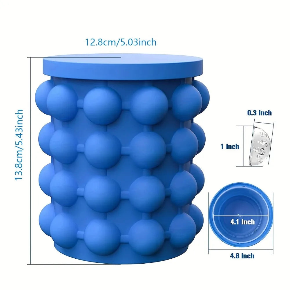 2-in-1 large silicone ice bucket mold