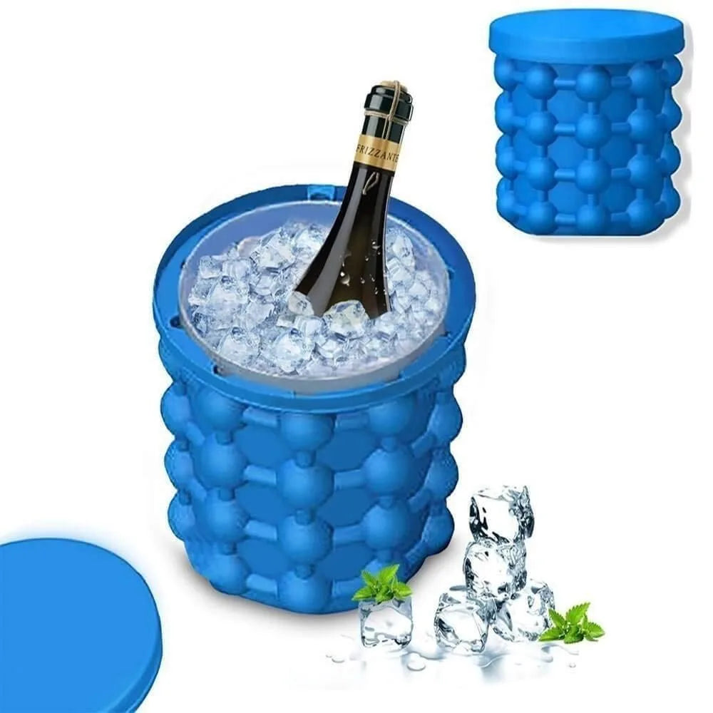 2-in-1 large silicone ice bucket mold